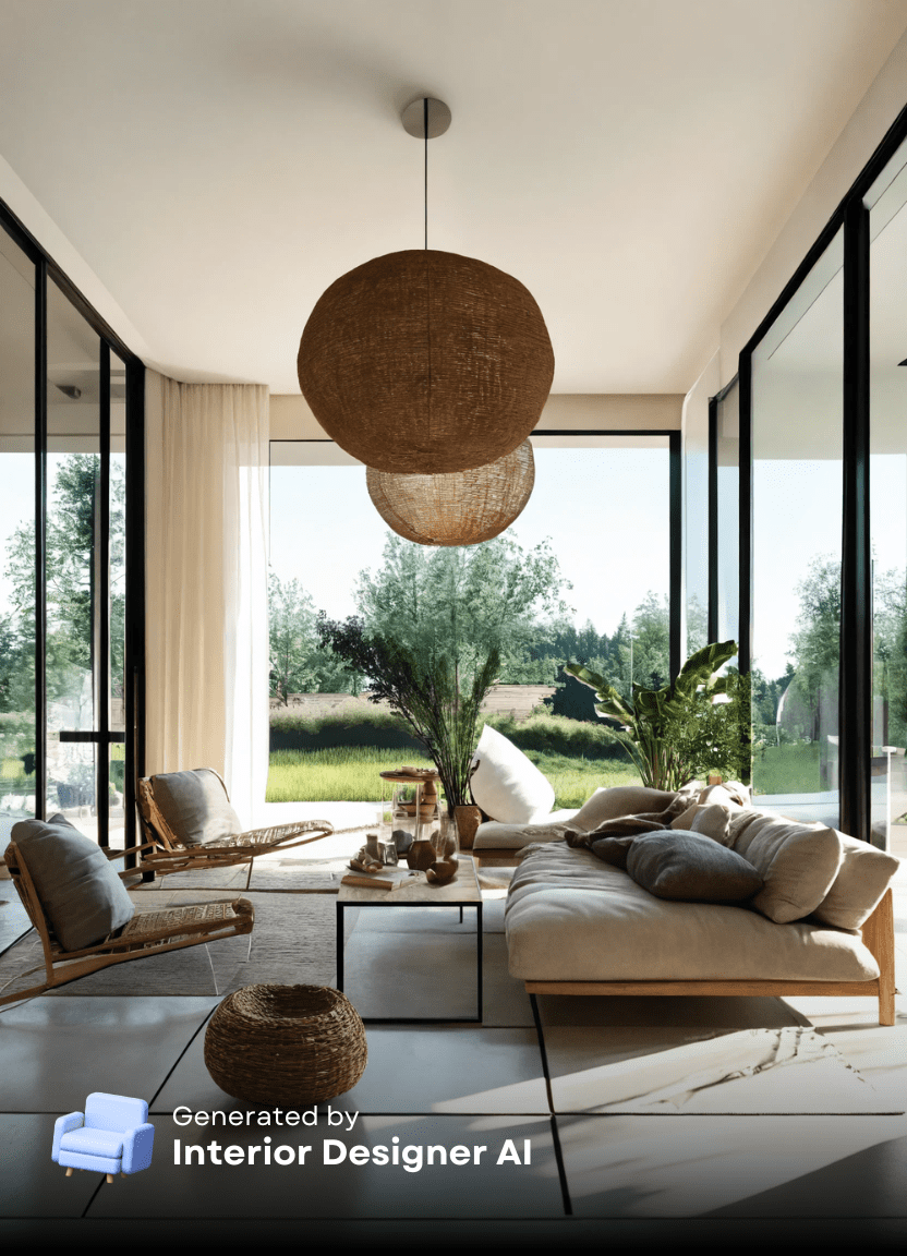 interio modern summer living room design