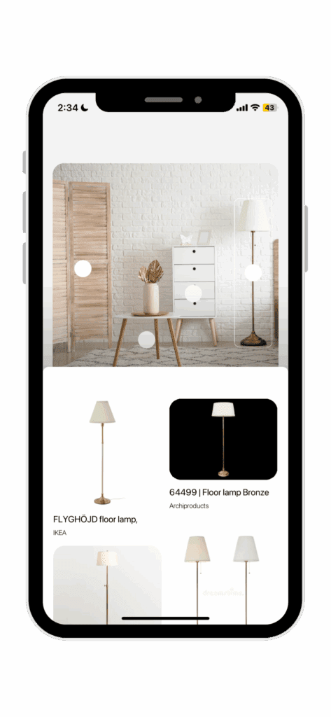 Room AI Furniture Finder Results